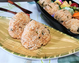 お弁当にも！【鮭と大葉の揚げ玉おにぎり】作り方6写真