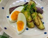 ひとりごはん ナスと豆苗のレンチンおかず作り方8写真