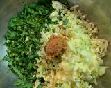 春菊と味噌で餃子を。作り方2写真
