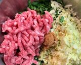 春菊と味噌で餃子を。作り方3写真