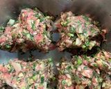 春菊と味噌で餃子を。作り方5写真