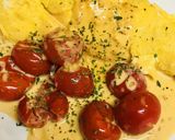オムレツのプチトマト＆生クリームソース作り方4写真