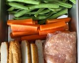 インゲン・人参と薩摩揚げのそぼろ餡掛け作り方1写真
