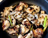 味付け簡単♬蓮根と鶏ももの甘辛焼き作り方5写真