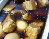 半熟卵と・・・、豚の角煮。作り方12写真