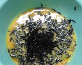 芽ヒジキたっぷりの味付きだし巻き卵作り方4写真
