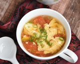 かきたまトマトの中華風スープ作り方4写真