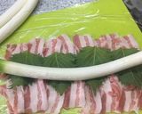 黒酢あん豚ネギ巻き作り方1写真