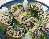 芽ヒジキたっぷりの味付きだし巻き卵作り方16写真