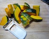 南瓜と厚揚げの煮物作り方2写真