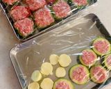 ズッキーニとピーマンの肉詰め作り方6写真