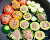 ズッキーニとピーマンの肉詰め作り方8写真