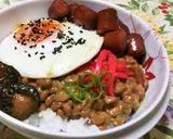 納豆ウインナーごはん♬時短丼♥簡単朝食作り方40写真