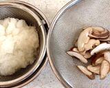 鶏ささみと梅と大葉のおろしポン酢パスタ♪作り方2写真