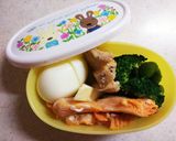 たんぱく質多めのお弁当⑤ 朝楽チン弁当作り方7写真