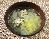 白菜とニラ入り鶏肉団子スープ作り方11写真