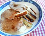 満腹✿豚肉とグリルネギの❀照り焼き✿丼作り方4写真