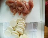 山芋と鶏胸肉の塩炒め作り方1写真