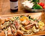 舞茸でポルチーニ茸風☆クリームパスタ作り方4写真