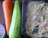 火を使わず！瓜と人参のスパゲッティサラダ作り方1写真