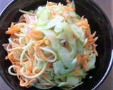火を使わず！瓜と人参のスパゲッティサラダ作り方5写真