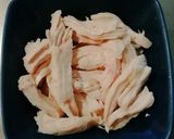 ★筋肉飯★鶏胸肉のユッケ風★作り方4写真