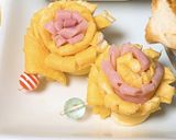 薄焼き卵とハムの花作り方8写真