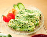 ほうれん草のだし巻き卵風⁂簡単ノンオイル作り方3写真