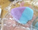 レンジで簡単♪2色の紫陽花餅作り方7写真