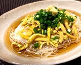 超簡単♪薄焼きたまごで食べるそうめん♡作り方3写真