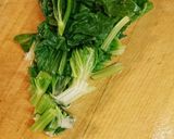 サバ缶とセロリ葉和え作り方2写真
