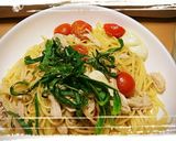 献立《メイン》蒸し鶏の和風ペペロンチーノ作り方1写真