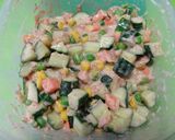 ＊ツナと野菜のゴマドレッシングで和え＊作り方2写真