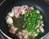ひじきとベーコンのペペロンチーノ風パスタ作り方3写真