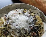 ひじきとベーコンのペペロンチーノ風パスタ作り方13写真