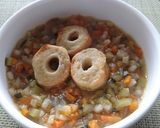 フフフ…もち麦と野菜、食べるスープ作り方4写真