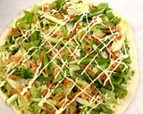 桜えびと季節の野菜のジェノベーゼピザ作り方5写真