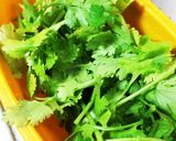 レンチン パクチーの卵とじ作り方1写真
