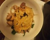 鶏肉と玉ねぎ、ピーマン、しめじ玉子のせ作り方6写真