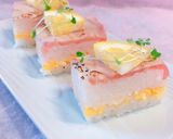 キハダマグロの押し寿司 炙りで！作り方4写真