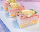 キハダマグロの押し寿司 炙りで！作り方4写真