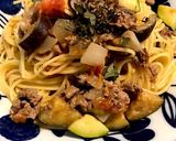 簡単！牛肉・なす・トマト♡さっぱりパスタ作り方5写真