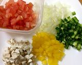 野菜とチーズ味のソースかけポークソテー作り方1写真