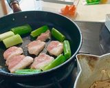 時短乗っけ弁当 ネギ豚丼作り方1写真