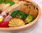 6月７日 チキンチーズ ハムリボン弁当作り方7写真