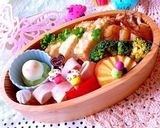 6月７日 チキンチーズ ハムリボン弁当作り方12写真