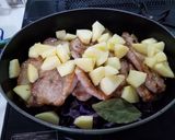 覚書　紫キャベツと林檎、豚肉の煮込み作り方4写真