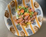 レンジ洋風トマト焼そば味オムライス弁当作り方1写真