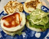 米粉ナンのベーコンエッグバーガー作り方6写真