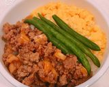 お麩でかさ増し肉そぼろの、３色そぼろ丼作り方9写真